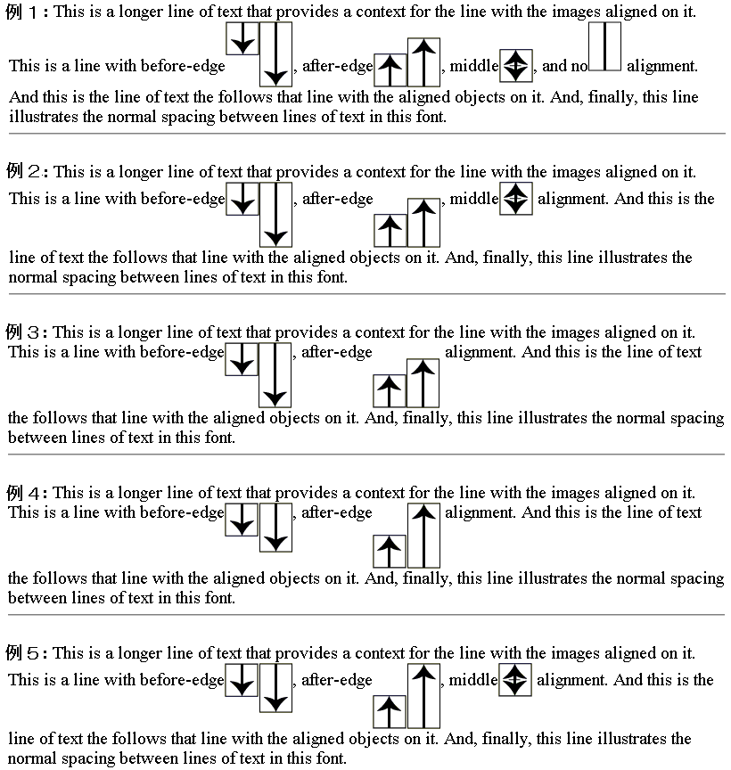 Line stacking examples